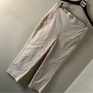 Chico’s Cream Tapered Leg Elastic Waist Ankle Dress Pants women's sz 4 preworn